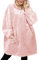 Michorinee Sherpa Hoodie Sweatshirt Kuscheldecke Ultra Weiche Warme Original TV Decke mit Ärmel und Tasche Baumwolle Fleece Kapuzen Pullover for Erwachsene Männer Damen Teenager, Rosa
