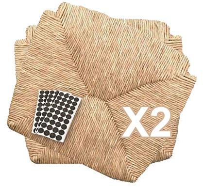 Set aus Stroh, Sitzfläche, Ersatz-Rahmen, für Stuhl, Venedig, Pisa, Landesana, verschiedene Modelle + gratis Filzgleiter (2, Sitz Venedig [Modell 1212])