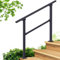 CHR Fence & Rail 84x91.5cm Hand Rails for Outdoor Steps, 3 Step Handrail & Indoor Stair Railing Kit, Railings for Outdoor Steps and Hand Rails for Porch Railing & Deck Hand Rail, 2-3 Step Railing