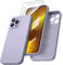 ORNARTO Compatible with iPhone 13 Pro Max Case 6.7 inch, with 2 Screen Protector Liquid Silicone Gel Rubber Cover [Full Body] Shockproof Protective Phone Case for iPhone 13 Pro Max-Light Lavender