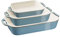 Staub Ceramique Oven Dish Set Ceramic Cookware 3-Piece Rectangular Antique Turquoise