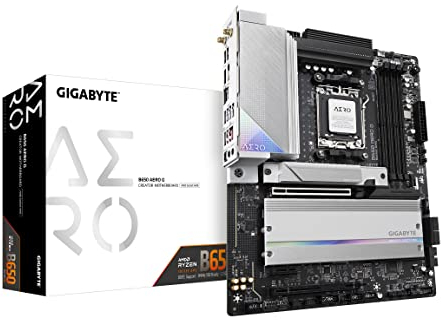 GIGABYTE B650 Aero G (AM5/ LGA 1718/ AMD B650/ ATX/Garantie 5 Ans/ DDR5/ PCIe 5.0 M.2/ PCIe 5.0/ USB 3.2 Gen2X2 Type-C/Wi-FI 6E/ Intel 2.5GbE LAN/Carte mère)
