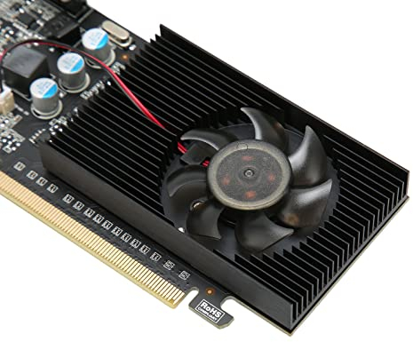 GT610 Computer Grafikkarte, 1 GB 64 Bit GDDR3 PCIE 2.0 Gaming Grafikkarten, HD Grafikkarten mit HD MI/DVI/VGA, Luftkühlungslüfter, für das