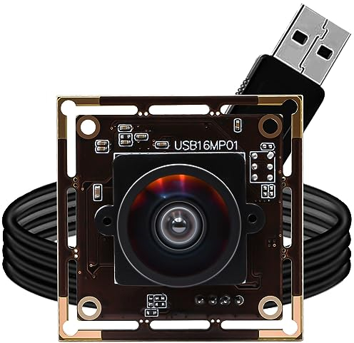 SVPRO 16MP Ultra Wide Angle USB Camera for Computer, 1/2.8 CMOS IMX298 UVC USB2.0 Video Webcam,USB Industrial Camera Module with 3.3ft/1m Cable