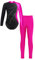 iEFiEL Mädchen Turnanzug Glitzer Gymnastik Leotard Langarm Akrobatik Anzug Tanzkostüme Turnbody Jumpsuit mit Sport Leggings Za Rose 134-140