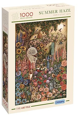 The Art File: Summer Haze | 1000 Piece Jigsaw Puzzle | Summer Field Art | Sustainable Puzzle for Adults | Premium 100% Recycled Board | Great Gift for Adults | Gibsons Games