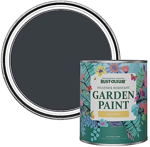 Rust-Oleum Grey Mould-Resistant Garden Paint In Matt Finish - Anthracite (RAL 7016) 750ml
