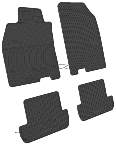 All4You Gummimatten kompatibel mit Renault Megane III Fußmatten 100% passgenau Gummi 4-teilig