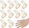 10pcs Wudu Nail Rings, Adjustable Fingernail Rings Reusable Detachable Metal Finger Nail Rings for Women Nails Jewelry Fingertip Gift Decorations for Wearing Manicure Nails(Gold)