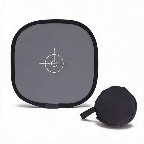 30CM Camera Focus Board, Double Sided Foldable White Balance Card with Carry Pouch, 18% Exposure Gray Reflectance Reflector Focus Board for Photography
