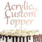 Personalisierter Cake Topper Acryl mit jedem Design, Namen oder Nummer, Individuelles Tortenaufleger Kuchendekorationswerkzeug für Hochzeit, Geburtstag, Jahrestag, Babyparty (Spiegel, Roségold)