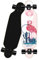 Skateboard 80 cm Mini Longboard 8 Schichten Ahornholz mit ABEC-7 Kugellager für Kinder Erwachsene und Anfänger (Buchstabe, Schwarze Räder)