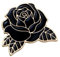 Petite broche en forme de rose noire mignonne pour homme et femme - Jolie broche fantaisie pour Saint-Valentin, chapeau, sac, vêtements, bijoux, cadeau d'anniversaire, Métal, Pas de gemme
