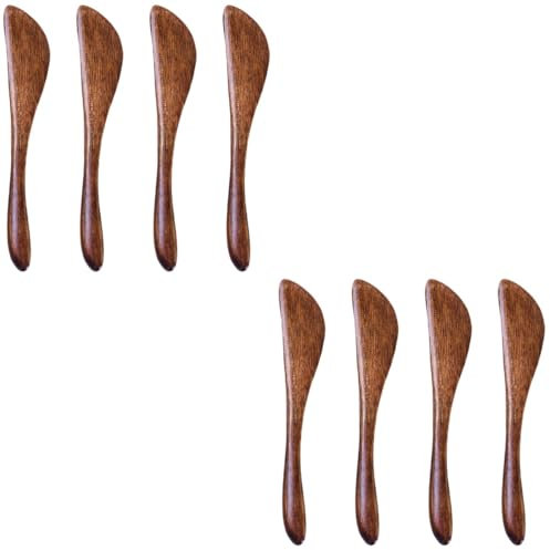 Cabilock 8 Stk Phoebe Marmeladenmesser käse easy putz broteinschneidemesser vykrajovátka na chleb Käsemesser Gelee-Butter-Spatel Küche Erdnussbutter Brotmesser aus Holz Butterstreuer