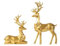 GangGangBAO 2 Stück Hirsch Deko, Paar Hirsch Figuren Weiß Desktop Ornament Resin Elch Rentier Figur Dekoration Weihnachtsdekoration Für Wohnzimmer Schlafzimmer Weihnachten (Gold)
