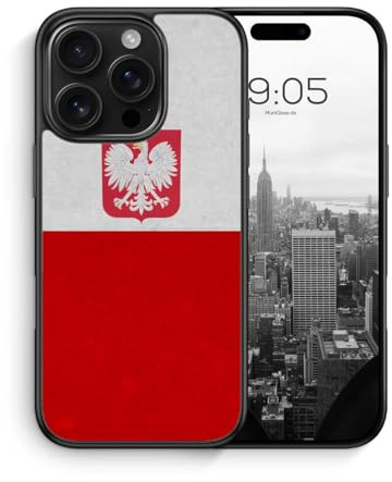 MUNIQASE Polen Polska Poland Flagge - Silikon Hülle für iPhone 16 Pro - Polnische Schutzhülle Handyhülle Case Cover
