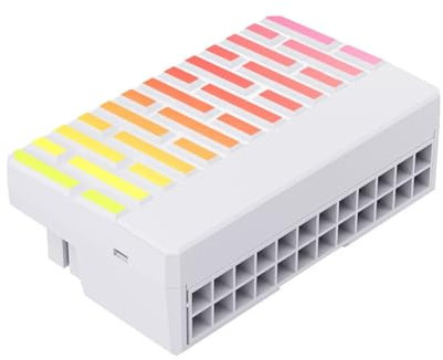 Suoumwa ATX 24-Pin 90° Stromanschlussadapter 5V 3 Pin ARGB 24Pin Buchse auf Stecker 90° Stromadapter DIY für Desktop-PC