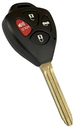 KDZDJH Car Key Shells For Toyota Camry Avalon Corolla Matrix RAV4 Venza Yaris 2007-2010 with snap buttons Key Shell Case Fob Fit Cases Smart Accessories Buttons With Keychain