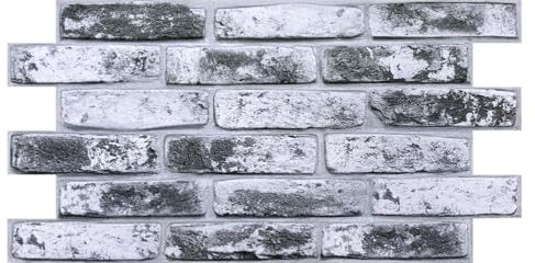 Commomy 3D Wandpanele Selbstklebend Wandverkleidung Steinoptik,12 Stück,58 x 30 cm, Hochwertige PVC Wandpaneele Ziegelstein Wasserdicht Verblender Steinoptik für Innenwandekoration