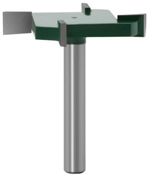 CNC Spoilboard Surfacing Router Bit, 1/4 Inch Shank Wood Surface Flattening Cutter 4 Wings Slab Flattening Router Bit for Grooving Milling Woodworking