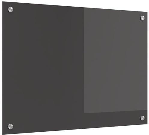 vidaXL Küchenrückwand Dunkelgrau 70x50x0,6 cm Hartglas