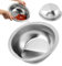Rice Strainer, Stainless Steel Food Strainers with Hook, Fine Mesh Strainer Rice Washer Colander Bowl for Food, Fruit(Silver)