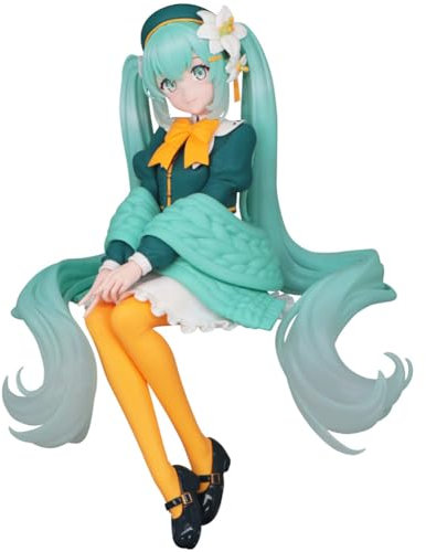 Anime Miku Figur, Sitting Miku Action Figure Flower Fairy 14CM Niedliche Cartoon Figuren PVC Statue Modell für Desktop Display Ornament Sammler Geschenke