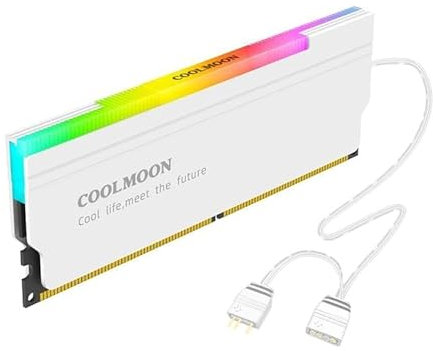 CRGANGZY 5V-3PIN ARGB RAM Heatsink Aura Sync DDR4 DDR3 Memory Heat Sink with Thermal Silicone Pad for Desktop Computer PC Memory