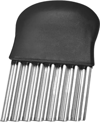 Stainless Steel Crinkle Cutter - Wavy Blade Chip Slicer - Potato Chipper for French Fries, Vegetables & Fruit - Crinkle Cut Spiral Cutter Kitchen Tool