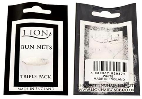 Bun Hair Nets Dance Ballet Equestrian Sleek Cover - Packs of 3, 15, 30 - White