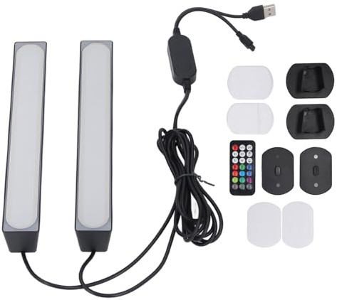 Intelligent LED Lighting Bar | APP & Remote Control RGB Ambient TV Backlight | Music Sync & Scene Modes for Gaming/Home Theater/Room Decor | 360° Illumination, No Hub Required