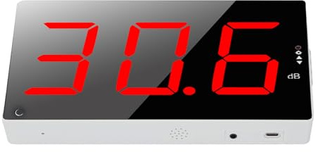 Odorkle Schallpegelmesser-Tester, 3,0-Zoll-HD-LCD-Display, Wandmontierter Geräuschmesser mit Alarm 30–130 DB, für öffentliche Bereiche, Restaurant, Büro