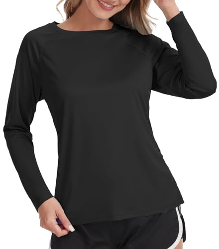 MEETWEE kurz & Lang Damen Surf Shirt Rash Guard UV Shirts Schwimmen Tankini UPF 50+ Kurzarm Badeshirt Bademode Shirt