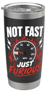 Not Fast Just Furious Velocimetro Grafico Vaso térmico de acero inoxidable de doble pared