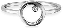 cai Damen Ring 925/- Sterling Silber rotvergoldet Zirkonia rot 273271222