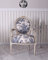 Sessel Barock Esszimmerstuhl Landhaus Toile de Jouy Stuhl Holz gepolstert Shabby Chic Thron cat521k33 Palazzo Exklusiv