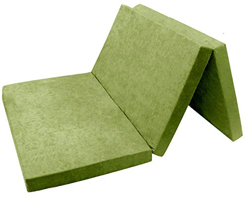 FORTISLINE - Klappmatratze 195x120x8cm - 3-teilige Faltmatratze - H2 Gästematratze - Camping Faltbare - Kamping Bett - Waschbar Bezug - Erwachsene Klappbar - Reisematratze - Schaumstoff Matratze