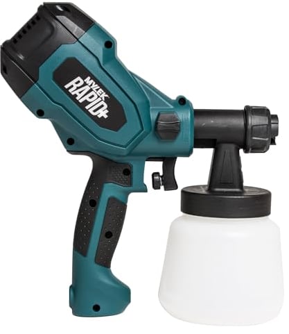 MYLEK Electric Paint Sprayer Gun 400W Indoor, Outdoor, Home or Garden, Fences, Walls, Wood, Solvents, Water Based Paints, Emulsions, Primers, Oil, Stain, Varnish, Preservatives & More