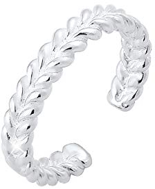 Elli Ring Damen Zehenring Geflochten Sommer Strand in 925 Sterling Silber