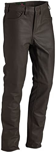 La Chasse Strapazier-Lederhose aus Büffelleder für Damen und Herren Trachtenhose Büffellederhose Jagdlederhose (31, Braun)