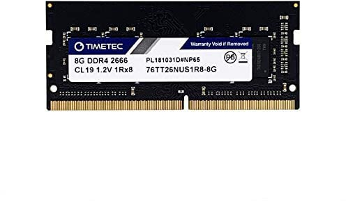 Timetec 8GB DDR4 2666MHz (DDR4-2666) PC4-21300 ((PC4-2666V) Non-ECC Unbuffered 1.2V CL19 1Rx8 Single Rank 260 Pin SODIMM Laptop Notebook PC Computer Speicher RAM Modul Upgrade