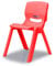 JAMARA 460581 - Kinderstuhl Smiley bis 100 KG - stapelbar, aus robustem Kunststoff, Indoor-Outdoor geeignet, rot