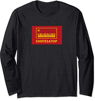 Russian Synthesizer Analog Synth Techno Acid Decay Vintage Langarmshirt