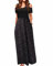STYLEWORD Women's Summer Cold Shoulder Short Sleeve Maxi Dress Floral Print Elegant Long Dress with Pockets(Floral34-298,L)
