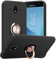 Cadorabo Coque compatible avec Samsung Galaxy J3 2017 - Coque avec Bague de Mise au Point en NOIR - OR ROSE - Coque de Téléphone Portable en Silicone TPU - Coque en Silicone Ultra Slim Back Cover Case