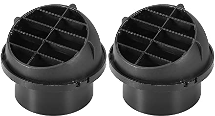 X AUTOHAUX 2 Stück Warmluftauslass 75mm mit Lamellen für Auto Yacht Typ