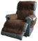 easylife lifestyle solutions Fleece Recliner Chair Cover | Protects Recliners from Spills And Stains | Slip-Resistant Backing, Elasticated Straps To Hold In Position - Chair Covers For Armchairs