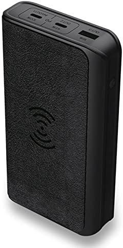 AMAZOM Banque d'alimentation 20000Mah, Chargeur sans Fil QI PD 100W / 45W Chargeur Rapide De Batterie Externe Double Type-C Chargeur Portable avec Banque d'alimentation À 4 Sorties pour Téléphones