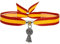 BDM Pulsera de mujer y hombre de tela españa con la Virgen del Pilar y la bandera de España.