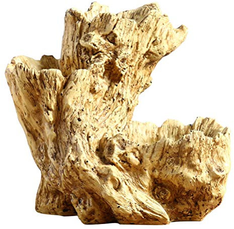 TOPBATHY Lustiger Kaktus-blumentopf Baumstumpf Blumentopf Pflanzkübel Aus Holz Desktop- Treibholz-skulptur- Baumstumpf Pflanzer Künstlicher Stumpf Sukkulenten Kleine Bonsaischale